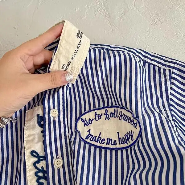 Vaikiški dryžuoti marškinėliai korėjietiško stiliaus laisvalaikio striukė berniukams rudenį madingi kūdikių viršutiniai maži vaikiški medvilniniai marškinėliai