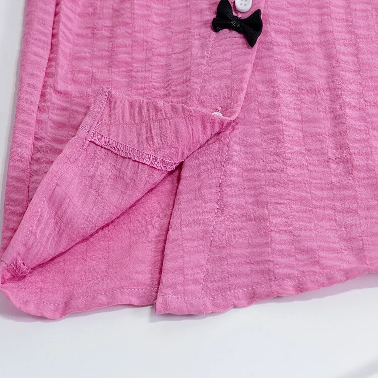 2024 nyári új koreai stílusú női rövid ujjú ing Baby Fresh csokor Divatos gyermekruházat Kínából