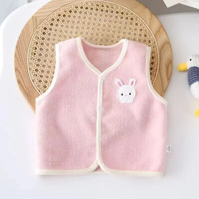 Vaikiški pavasariniai viršutiniai drabužiai Liemenė Vaikiška liemenė berniukui Mergaitei Storas aksominis pamušalas Šilti švarkai Liemenė kūdikiui rudeniniai pliušiniai drabužiai