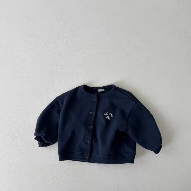 2024 őszi új baba hosszú ujjú betűs kabát csecsemő lány pamut kabát tipegő fiú alkalmi kardigán gyermekruhák