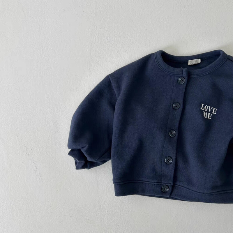 2024 őszi új baba hosszú ujjú betűs kabát csecsemő lány pamut kabát tipegő fiú alkalmi kardigán gyermekruhák