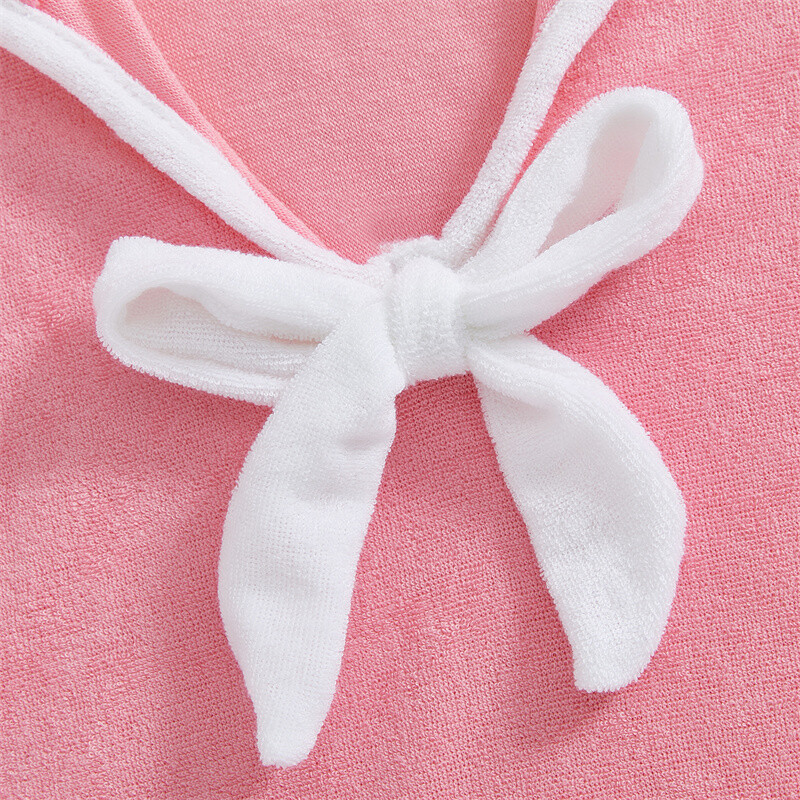 Cathery bamblys mergaičių rankšluosčiai su gobtuvu, kontrastingos spalvos lankai, raukiniai, laisvai prigludę, laisvalaikio paplūdimio chalatai, uždengti miegui skirti drabužiai, 2025 m.