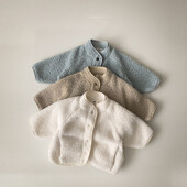 5125 Korejas bērnu apģērbs 2024 Ziemas zēniem un meitenēm Tīras krāsas jēra vilnas mētelis un samta polsterētas jakas