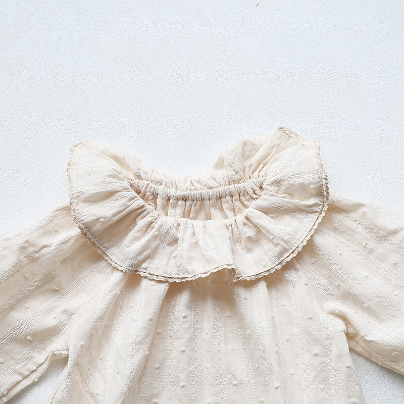 MILANCEL Kūdikių drabužėliai Peter Pan apykaklė mergaičių palaidinė ilgomis rankovėmis kūdikių marškinėliai kūdikių viršutiniai drabužiai