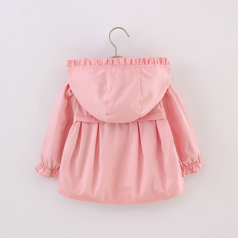 Lányok hosszú ujjú széldzseki tavaszi és őszi tömör kék macska, egysoros koreai kiadás napi édes, hosszú ujjú kabát