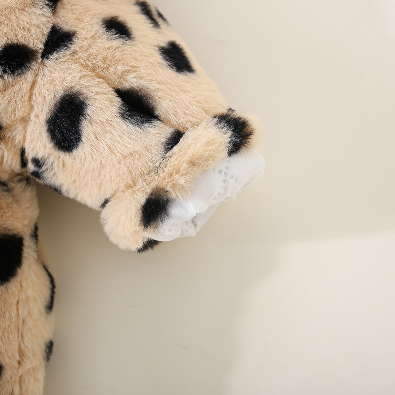 Mazuļu apģērbi Ziemas jakas meitenēm ar biezu kapuci Modes mētelis ar leoparda apdruku Mētelis zīdaiņu meiteņu apģērbs