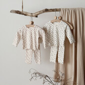 Pavasarinis mergaičių pižamos rinkinys 0-4Y Vaikų namų rūbai Kūdikių rudeniniai rūbai Mieli gėlėti mergaičių apatiniai drabužiai Viršus + kelnės 2vnt.