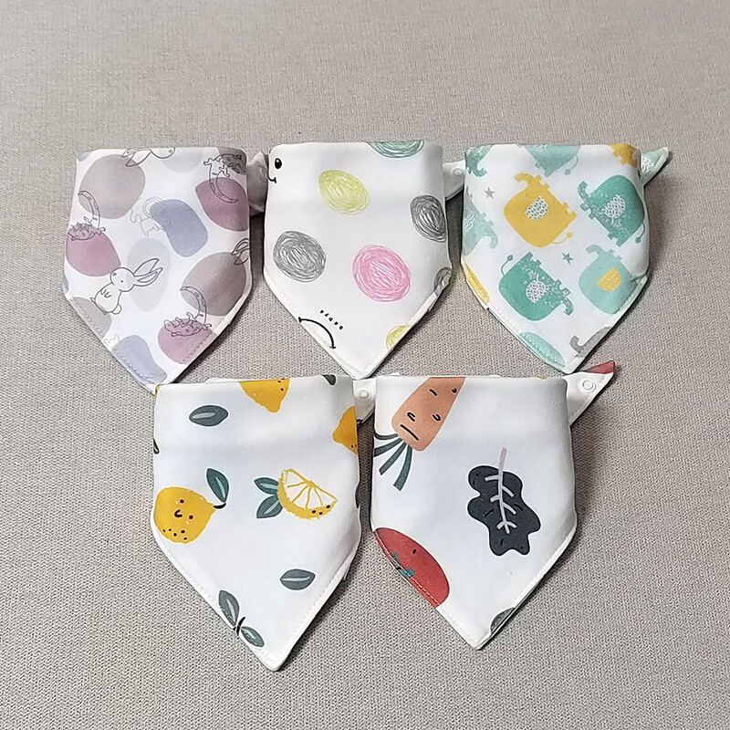 Bērnu bandānas priekšautiņi unisex zēniem, meitenēm 5 gab. zīdaiņu barošana, atraugas audums, kokvilnas siekalu dvielis, piesūcinātājs, jaundzimušo aksesuāri
