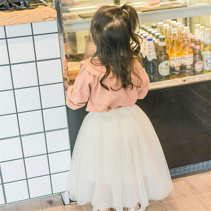 Mergaičių marškinėliai Mieli dviejų sluoksnių žiedlapių apykaklės marškinėliai kūdikiui ilgomis rankovėmis Palaidinė Medvilniniai viršutiniai drabužiai kūdikiams mergaitėms 0-3 t