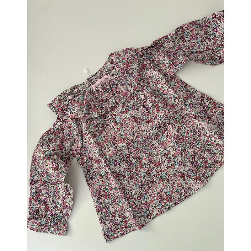 0–24 mēneši Meiteņu puķu blūzes Krekli Vasaras Rudens Mazuļu Garām Piedurknēm Kokvilnas T-krekls Bērnu T-krekls Mīksts, mājīgs bērnu tops