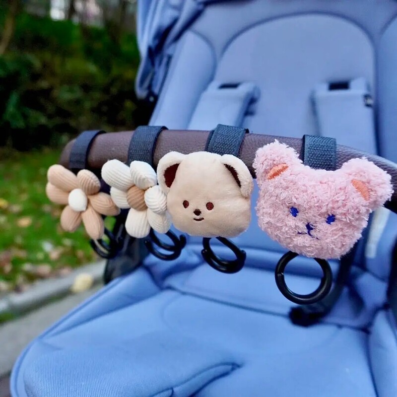 Vežimėlio kablys Daugiafunkcinis vilnonio meškos vežimėlio kablys motinos ir kūdikio kuprinės laikymui...