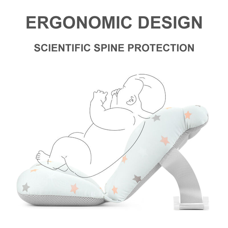 Kūdikio maudymosi kėdutė neslystanti saugos kėdės atrama lovos kilimėliui, nešiojamas, plaunamas minkštas, patogus naujagimio dušo pagalvėlė