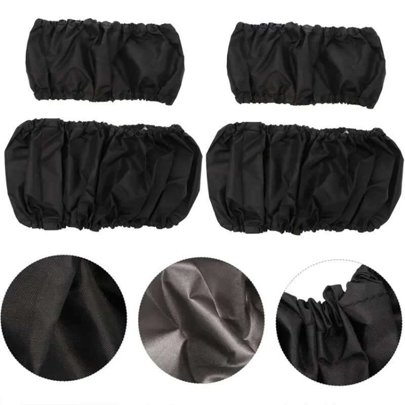 2 gab. Bērnu ratiņu riteņa pārsegs Putekļu necaurlaidīgs riepu aizsargs zīdaiņu ratiņu ratu pretnetīrumiem Oksfordas auduma futrāļa ratu piederumi