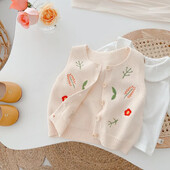 Meiteņu džemperis 0-5 gadus vecam mazulim rudens kleita bērnu jaciņa bērnu džemperis mazuļu žakarda adīšanas veste bērnu apģērbi