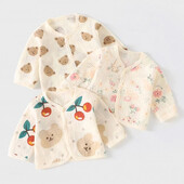 Jauns multfilmu bērnu sauļošanās apģērbs Vasaras plānas tīras kokvilnas jaundzimušo gaisa kondicionētājs Virsdrēbes zēniem meitenēm Bērnu jaciņa virskārtas