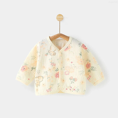 Jauns multfilmu bērnu sauļošanās apģērbs Vasaras plānas tīras kokvilnas jaundzimušo gaisa kondicionētājs Virsdrēbes zēniem meitenēm Bērnu jaciņa virskārtas