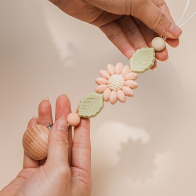 Kūdikių rankų darbo čiulptuko grandinėlės segtukas manekeno spenelių laikiklis, silikoninės dantukų dygimo grandinėlės žaislas, dovanos mieliems kūdikių aksesuarams