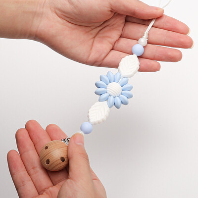 Kūdikių rankų darbo čiulptuko grandinėlės segtukas manekeno spenelių laikiklis, silikoninės dantukų dygimo grandinėlės žaislas, dovanos mieliems kūdikių aksesuarams