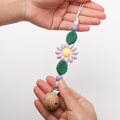 Kūdikių rankų darbo čiulptuko grandinėlės segtukas manekeno spenelių laikiklis, silikoninės dantukų dygimo grandinėlės žaislas, dovanos mieliems kūdikių aksesuarams