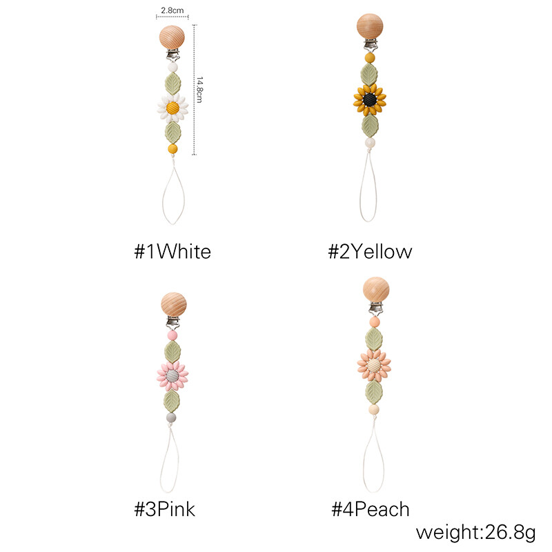 Kūdikių rankų darbo čiulptuko grandinėlės segtukas manekeno spenelių laikiklis, silikoninės dantukų dygimo grandinėlės žaislas, dovanos mieliems kūdikių aksesuarams