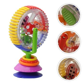 Играчка за столче за хранене Baby Ferris Wheel Toy Вендуза за новородено Spinner Activity Toy Дрънкалка Интерактивно развитие Образователна играчка