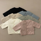 Kūdikių žieminiai drabužėliai Plona šilta striukė 0–3 m. mergaičių laisvalaikio medvilnine paminkštintas paltas berniukams, tvirtas, ilgomis rankovėmis, viršutiniai drabužiai kūdikių kūdikiams