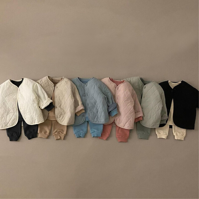 Kūdikių žieminiai drabužėliai Plona šilta striukė 0–3 m. mergaičių laisvalaikio medvilnine paminkštintas paltas berniukams, tvirtas, ilgomis rankovėmis, viršutiniai drabužiai kūdikių kūdikiams