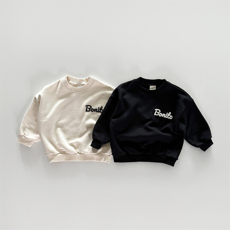 2025. gada pavasaris, jauns zīdaiņu džemperis ar garām piedurknēm ar burtiem, kokvilnas zīdaiņu zēnu, vienkārši, daudzpusīgi džemperi, topi mazuļu meiteņu ikdienas apģērbi