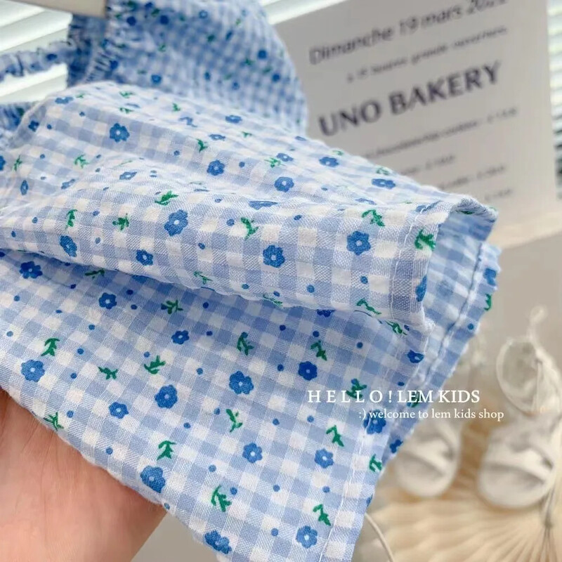 Stilinga moteriška marškinėlių suknelė kūdikiams, 2024 m. vasaros naujovė, trumpomis rankovėmis vaikiški drabužiai Madingi korėjietiško stiliaus viršutiniai drabužiai kūdikiams