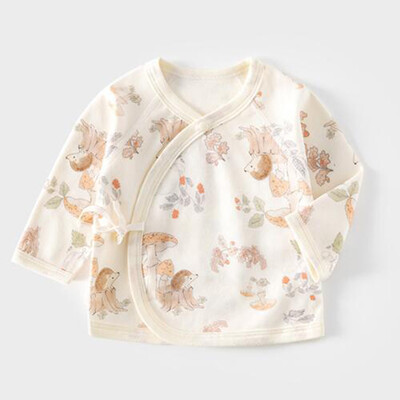 Meiteņu topi ar garām piedurknēm kokvilnas pavasaris rudens jaundzimušo apģērbu slimnīca 0 3 mēnešu krekls