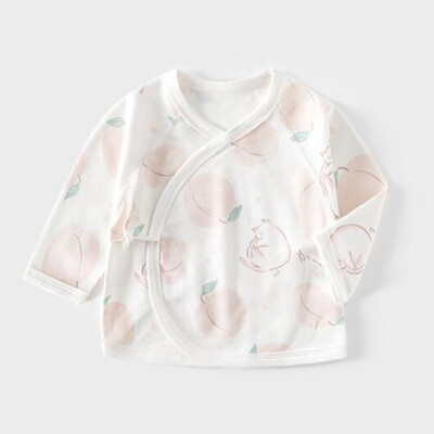 Meiteņu topi ar garām piedurknēm kokvilnas pavasaris rudens jaundzimušo apģērbu slimnīca 0 3 mēnešu krekls