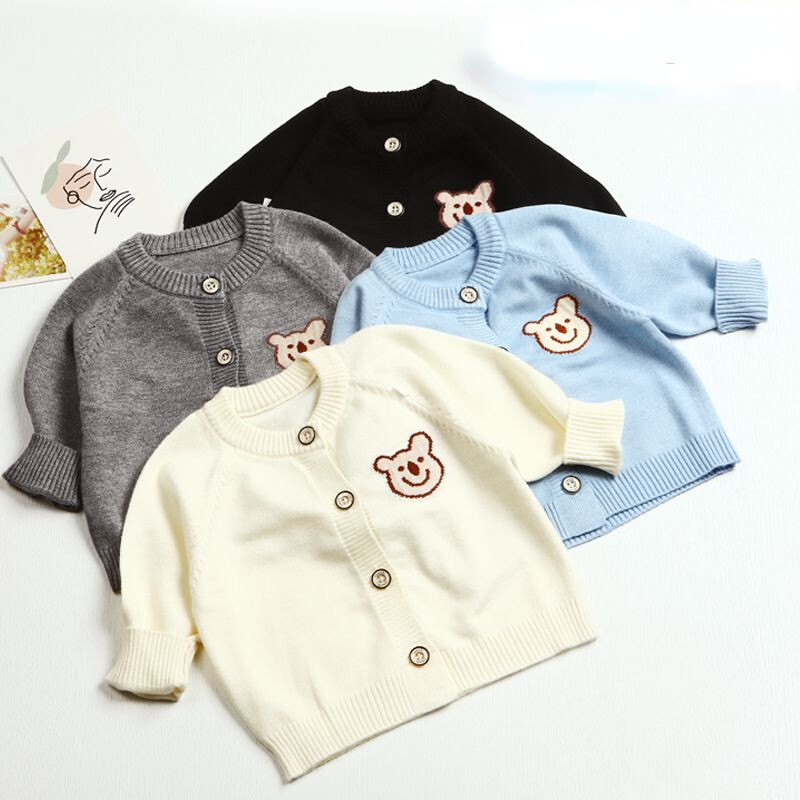 Παιδική πλεκτή ζακέτα άνοιξη και φθινόπωρο Βρεφικό μακρυμάνικο πουλόβερ εξόδου ρούχα Casual απλό στυλ