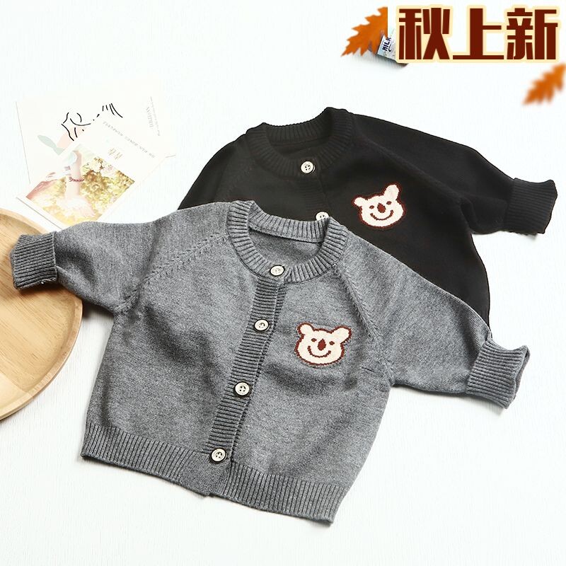 Παιδική πλεκτή ζακέτα άνοιξη και φθινόπωρο Βρεφικό μακρυμάνικο πουλόβερ εξόδου ρούχα Casual απλό στυλ