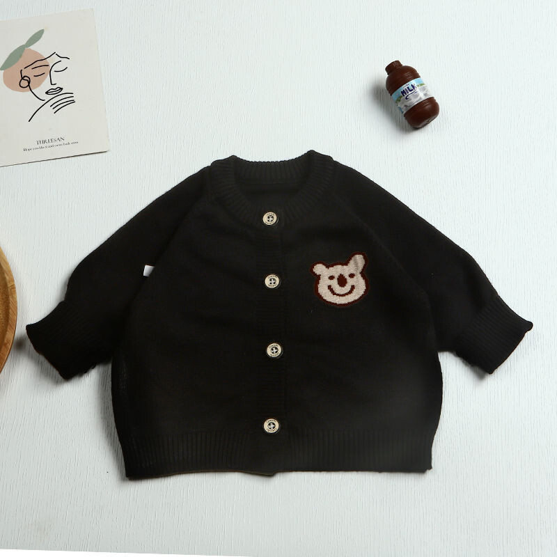 Παιδική πλεκτή ζακέτα άνοιξη και φθινόπωρο Βρεφικό μακρυμάνικο πουλόβερ εξόδου ρούχα Casual απλό στυλ