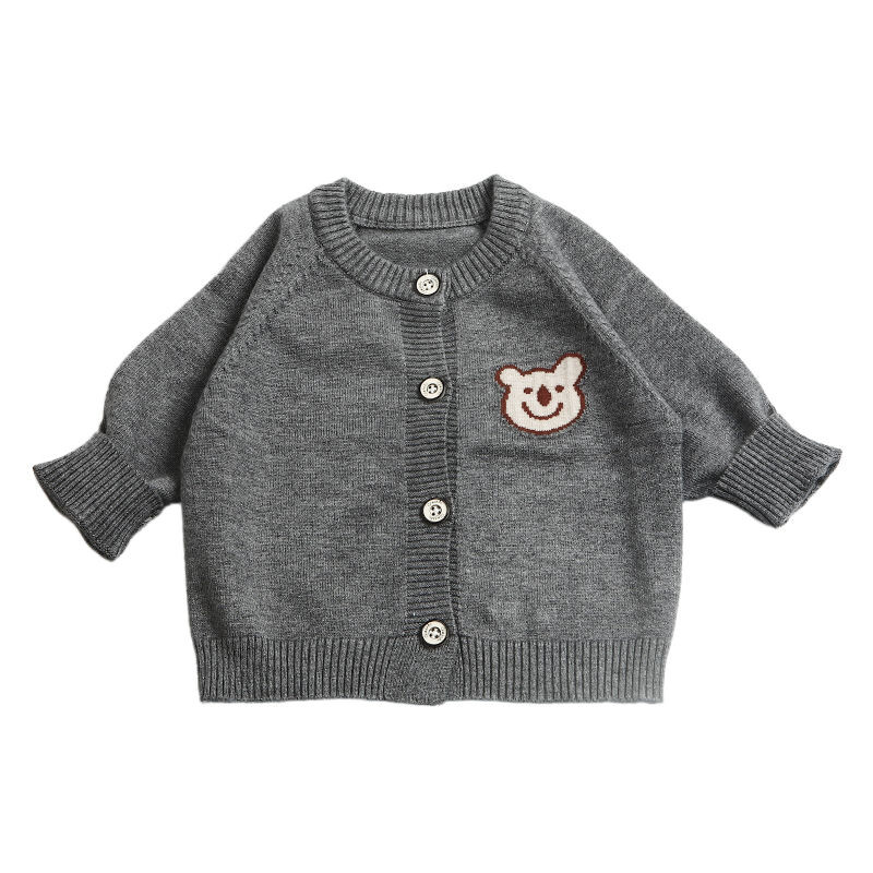 Παιδική πλεκτή ζακέτα άνοιξη και φθινόπωρο Βρεφικό μακρυμάνικο πουλόβερ εξόδου ρούχα Casual απλό στυλ