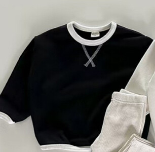 5325 Korejas bērnu džemperis Sping Autumn jauns džemperis ar apaļu kaklu, ietīts džemperis ar garām piedurknēm, ikdienas zēnu puloveri