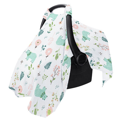 Mazuļa muslīna kokvilnas sega automašīnas sēdekļa pārvalks elpojošs saulessargs drošības grozs šūpulis vāciņš sauļošanās nojume jaundzimušo ratiņu aksesuārs