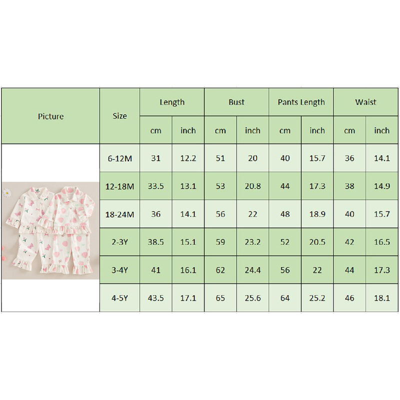 Tipegő baba lány nappali ruha 2 db pizsama eper/pillangó mintás hosszú ujjú felsők nadrág hálóruha szett gyermekek otthoni ruha öltöny