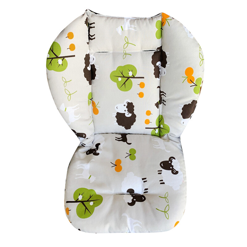 Bērnu ratiņu sēdekļa paliktnis Universāls bērnu ratiņu krēsla sēdekļa spilvena uzlikas paklājiņš kokvilnas mīksts barošanas krēsla paliktņa pārsega aizsargs