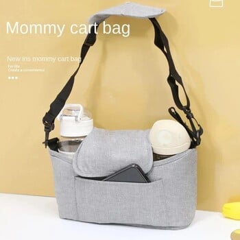 Τσάντα καροτσιού Baby Diaper Mummy Bag Μεγάλης χωρητικότητας Καροτσάκι Organizer Θήκη ποτηριού Αξεσουάρ καροτσιού τροφοδοσίας Κρεμαστή τσάντα