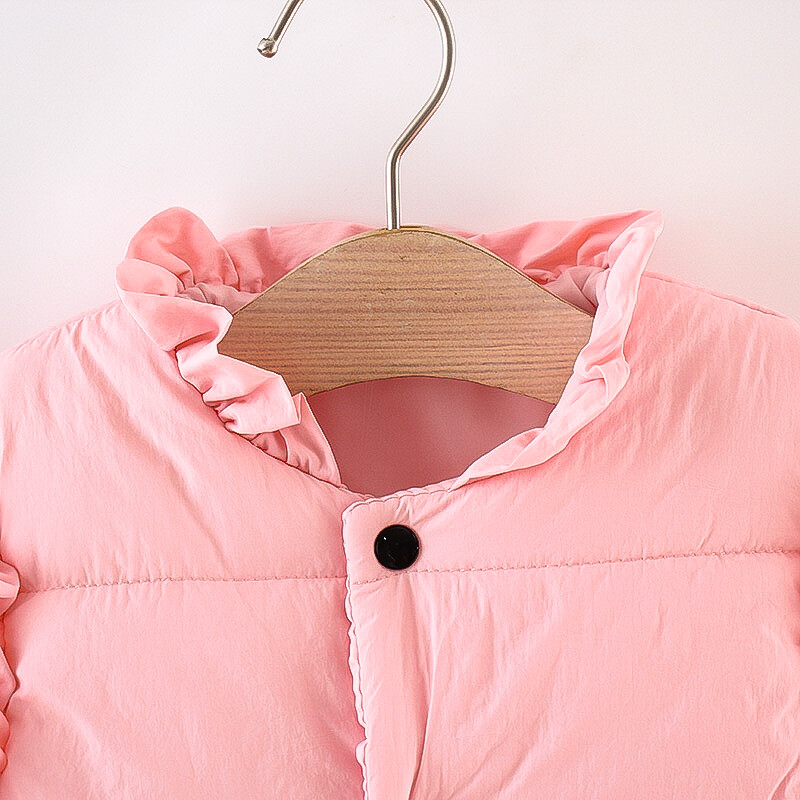 Mergaitės stora liemenė žieminė mergaitės lanko vienspalvė ir aksominė liemenė mielas mergaitės paltukas