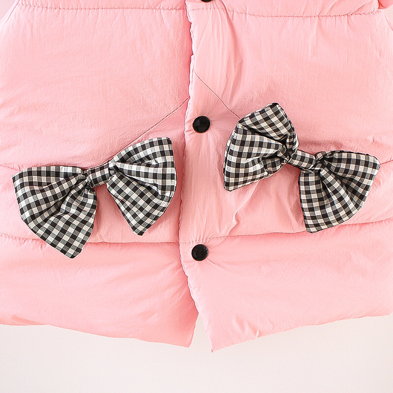 Mergaitės stora liemenė žieminė mergaitės lanko vienspalvė ir aksominė liemenė mielas mergaitės paltukas