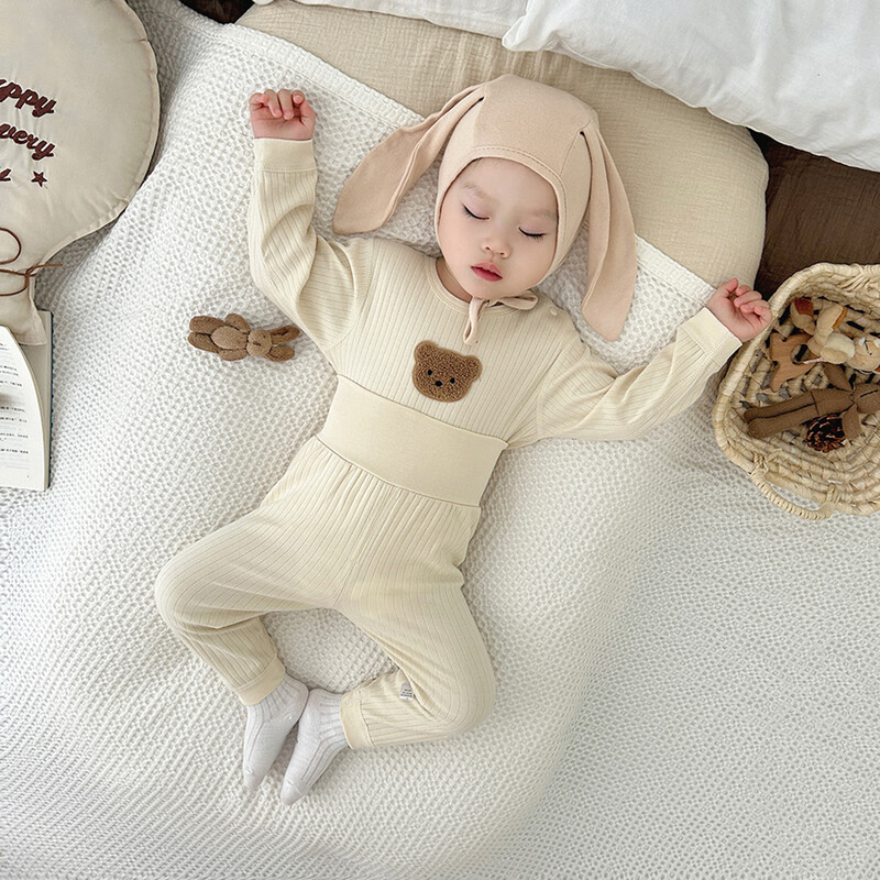 MILANCEL 2vnt. Kūdikių pižama, ilgas Johns kostiumas