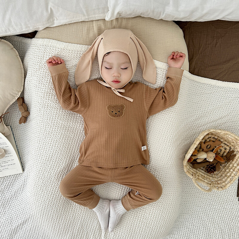 MILANCEL 2vnt. Kūdikių pižama, ilgas Johns kostiumas