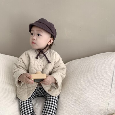 2025 téli új, hosszú ujjú babakabát, vastag meleg, párnázott gyermekkabát pamut csecsemő gyapjú kabát fiú lány szélálló kabát