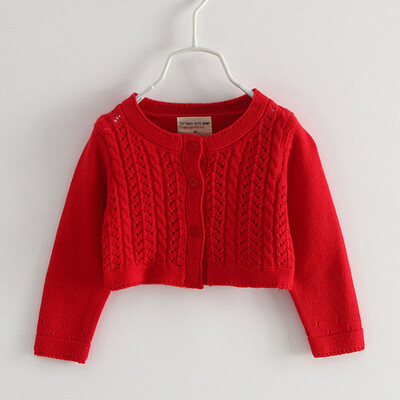 Bērnu zīdaiņu meiteņu topi Tīras krāsas jaciņas vasaras mētelis ar garām piedurknēm trikotāžas jaka Apģērbi meitenēm Bērnu sauļošanās jaciņa mētelis