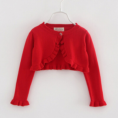 Bērnu zīdaiņu meiteņu topi Tīras krāsas jaciņas vasaras mētelis ar garām piedurknēm trikotāžas jaka Apģērbi meitenēm Bērnu sauļošanās jaciņa mētelis