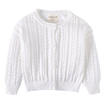 Bērnu zīdaiņu meiteņu topi Tīras krāsas jaciņas vasaras mētelis ar garām piedurknēm trikotāžas jaka Apģērbi meitenēm Bērnu sauļošanās jaciņa mētelis