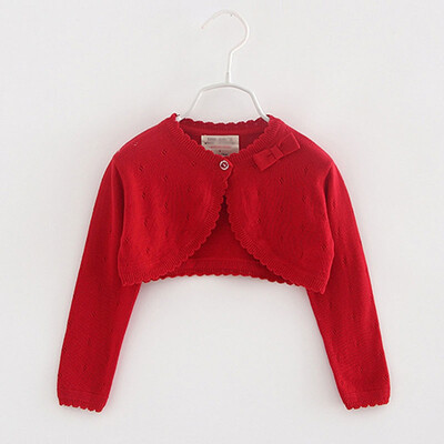 Bērnu zīdaiņu meiteņu topi Tīras krāsas jaciņas vasaras mētelis ar garām piedurknēm trikotāžas jaka Apģērbi meitenēm Bērnu sauļošanās jaciņa mētelis