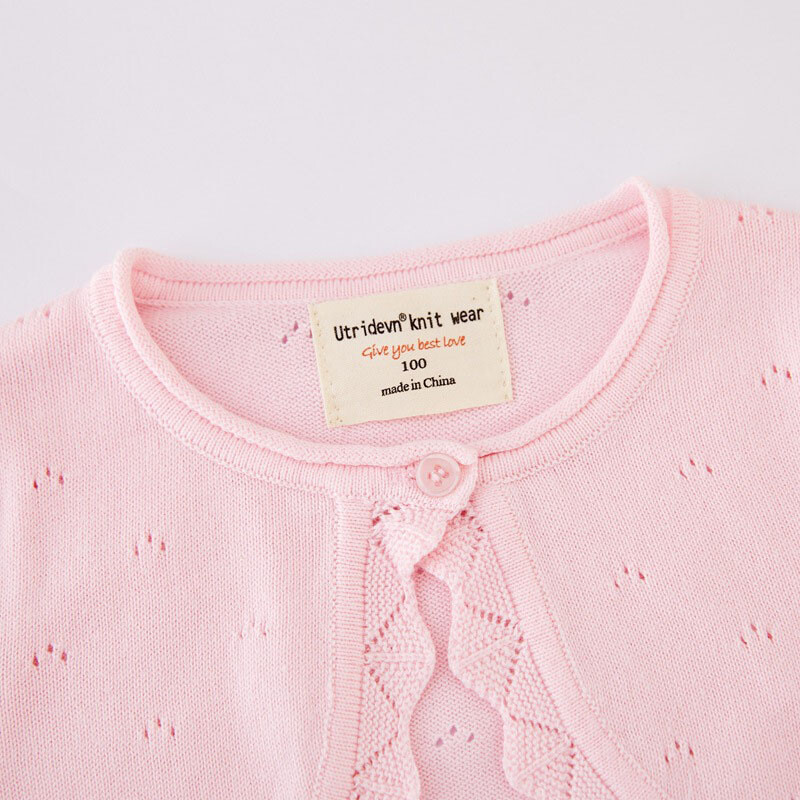 Bērnu zīdaiņu meiteņu topi Tīras krāsas jaciņas vasaras mētelis ar garām piedurknēm trikotāžas jaka Apģērbi meitenēm Bērnu sauļošanās jaciņa mētelis